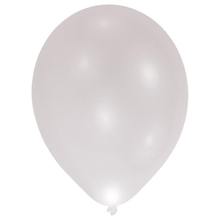 Amscan® 5 Ballons en latex avec LED 27,5 cm Silver