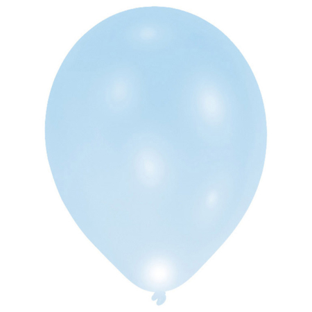 Amscan® 5 Ballons en latex avec LED 27,5 cm Blue