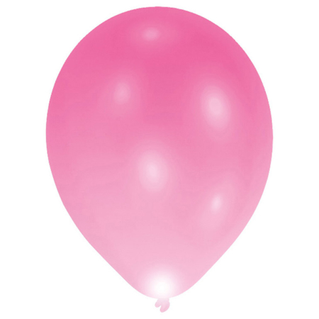 Amscan® 5 Ballons en latex avec LED 27,5 cm Pink