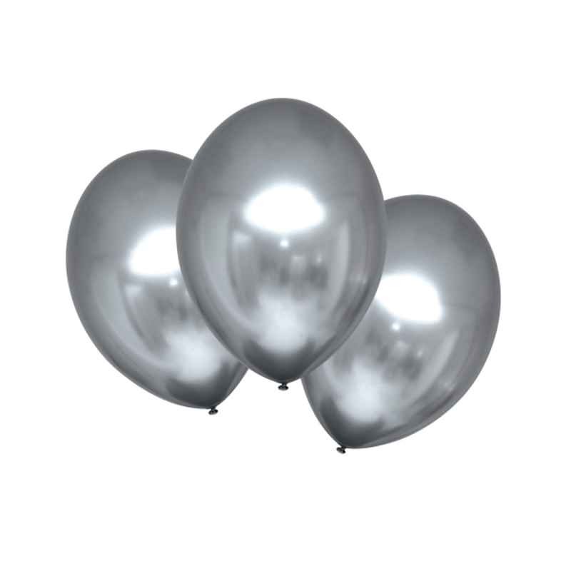 Photo de Amscan® 6 ballons en latex Satin Luxe 27,5 cm Platinum