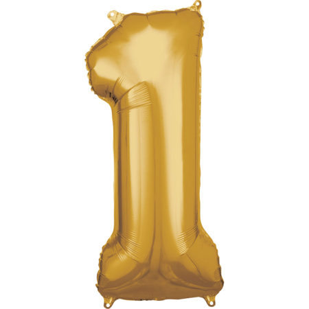 Photo de Amscan® Ballon Numéro 1 (86 cm) Gold