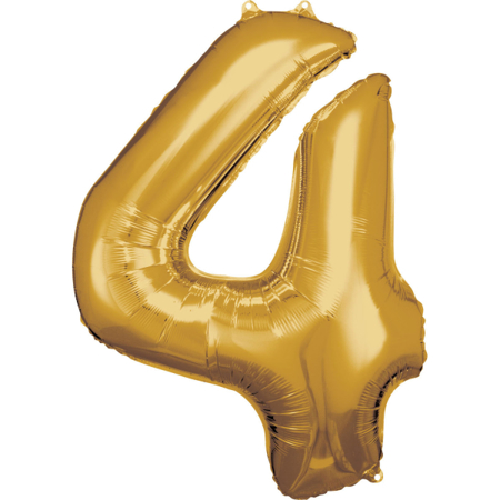 Photo de Amscan® Ballon Numéro 4 (86 cm) Gold