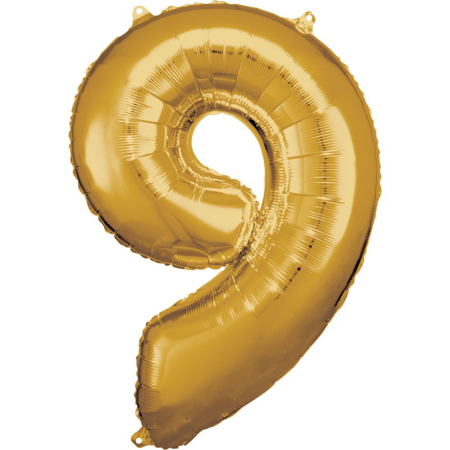 Photo de Amscan® Ballon Numéro 9 (86 cm) Gold