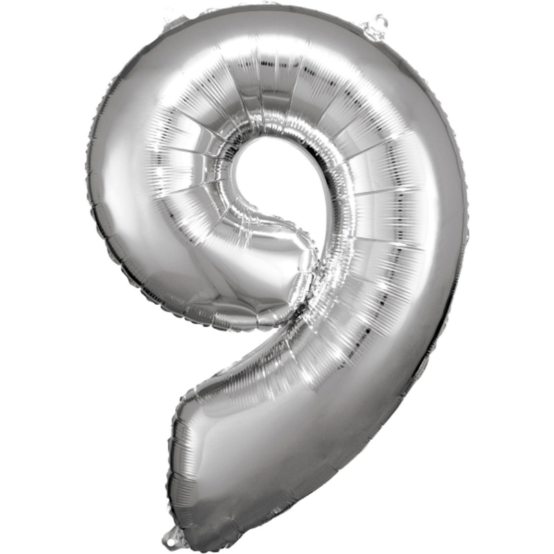 E-boutique Evitas  Amscan® Ballon Numéro 1 (86 cm) Silver