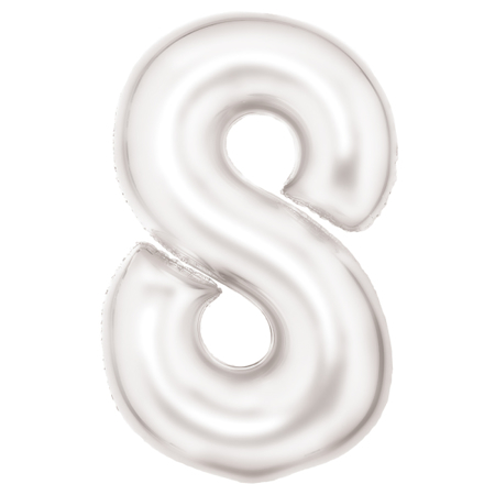 Amscan® Ballon Numéro 8 (86 cm) Silk Lustre White