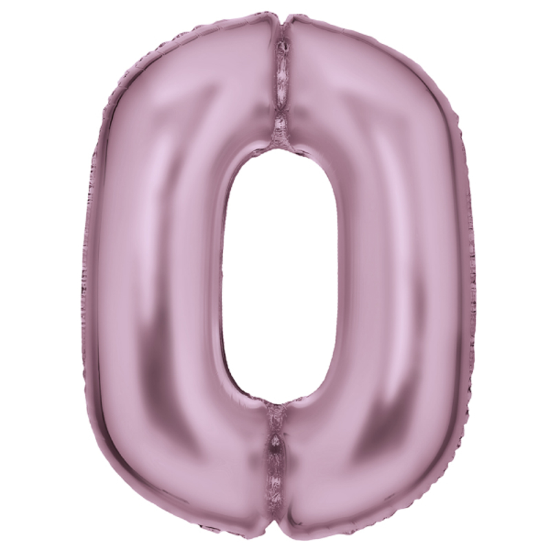 Photo de Amscan® Ballon Numéro 0 (86 cm) Soie Lustre Pastel Pink