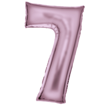 Photo de Amscan® Ballon Numéro 7 (86 cm) Soie Lustre Pastel Pink