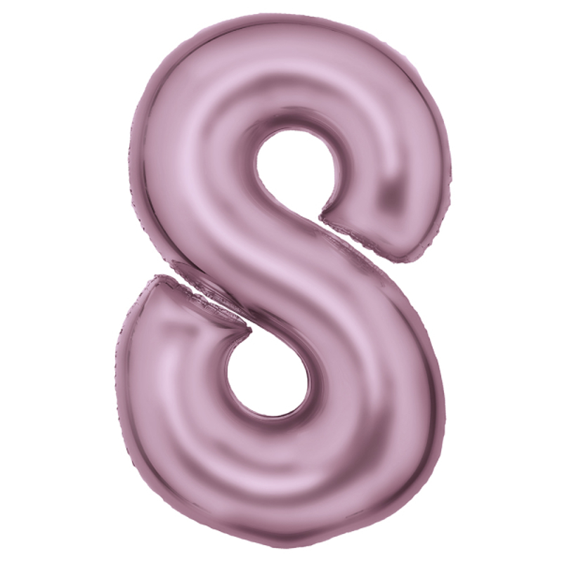 Photo de Amscan® Ballon Numéro 8 (86 cm) Soie Lustre Pastel Pink