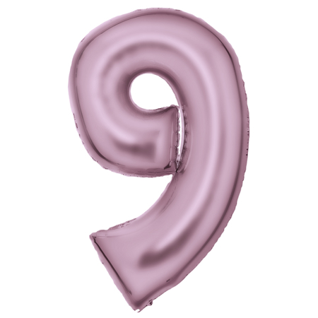 Photo de Amscan® Ballon Numéro 9 (86 cm) Soie Lustre Pastel Pink