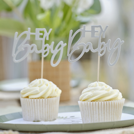 Photo de Ginger Ray® Décoration de gâteau "Hey Baby" Sage