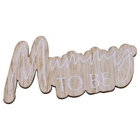 Ginger Ray® Badge/Pin's en bois  Mummy to be