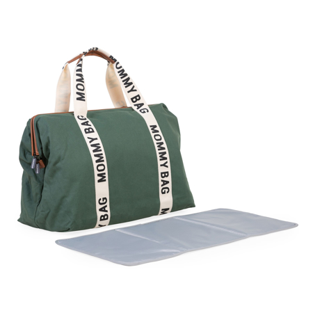 Childhome® Sac à langer Mommy Bag Signature Canvas Green