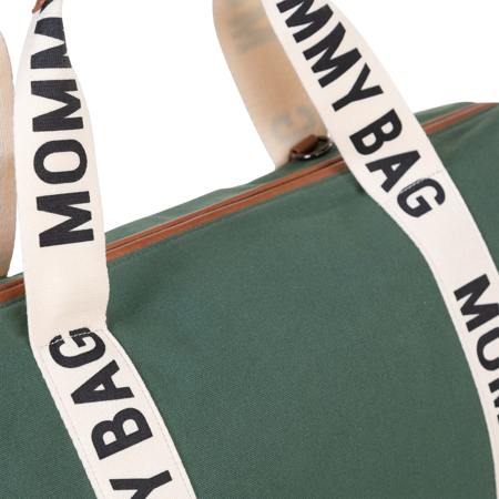 Photo de Childhome® Sac à langer Mommy Bag Signature Canvas Green