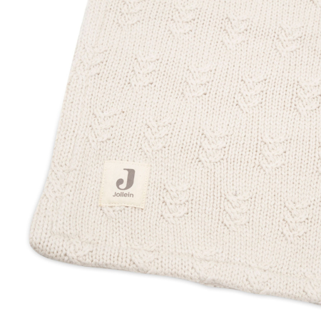 Photo de Jollein® Couverture Berceau Grain Knit Oatmeal/Velvet 75x100