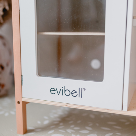 Photo de Evibell® Cuisine en bois pour enfants PRO avec accessoires Nature/White