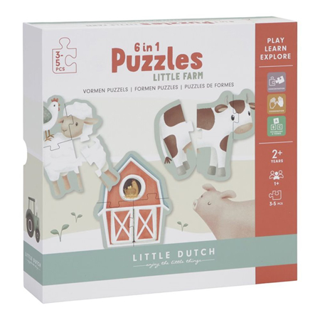 Little Dutch® Puzzle Little Farm 6en1