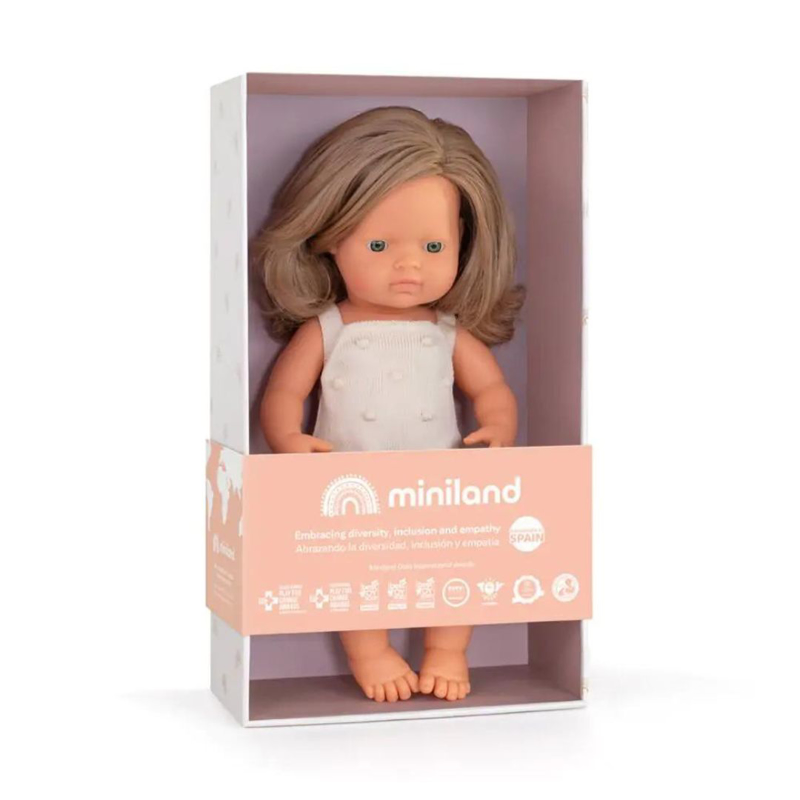 Photo de Miniland® Poupée Caucasian Girl 38cm Colourful