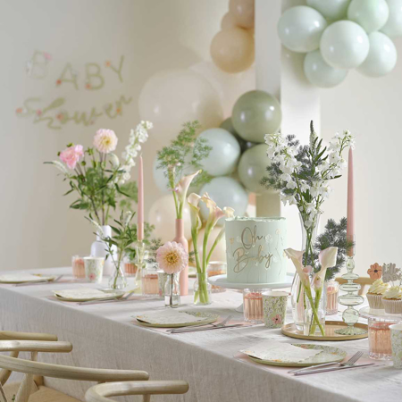 Photo de Ginger Ray® Décorations pour cupcakes BABY Pressed Flower