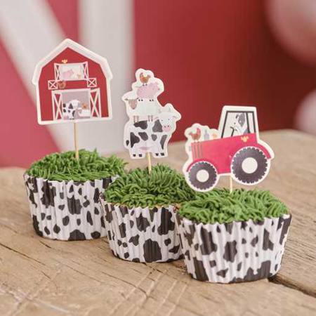 Photo de Ginger Ray® Décorations pour cupcakes Farm 12 pièces