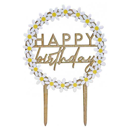 Ginger Ray® Décoration de gâteau Daisy Happy Birthday