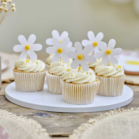 Photo de Ginger Ray® Décorations pour cupcakes Daisy 12 pièces