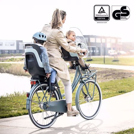 Photo de Bobike® Siège de vélo pour enfant ONE Maxi Frame&Carrier Citadel Blue