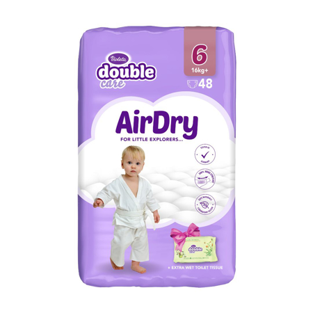 Photo de Violeta® Couches Air Dry 6 Junior Plus (16kg+) Jumbo (48  pièces)+ Cadeau Lingettes pour bébé